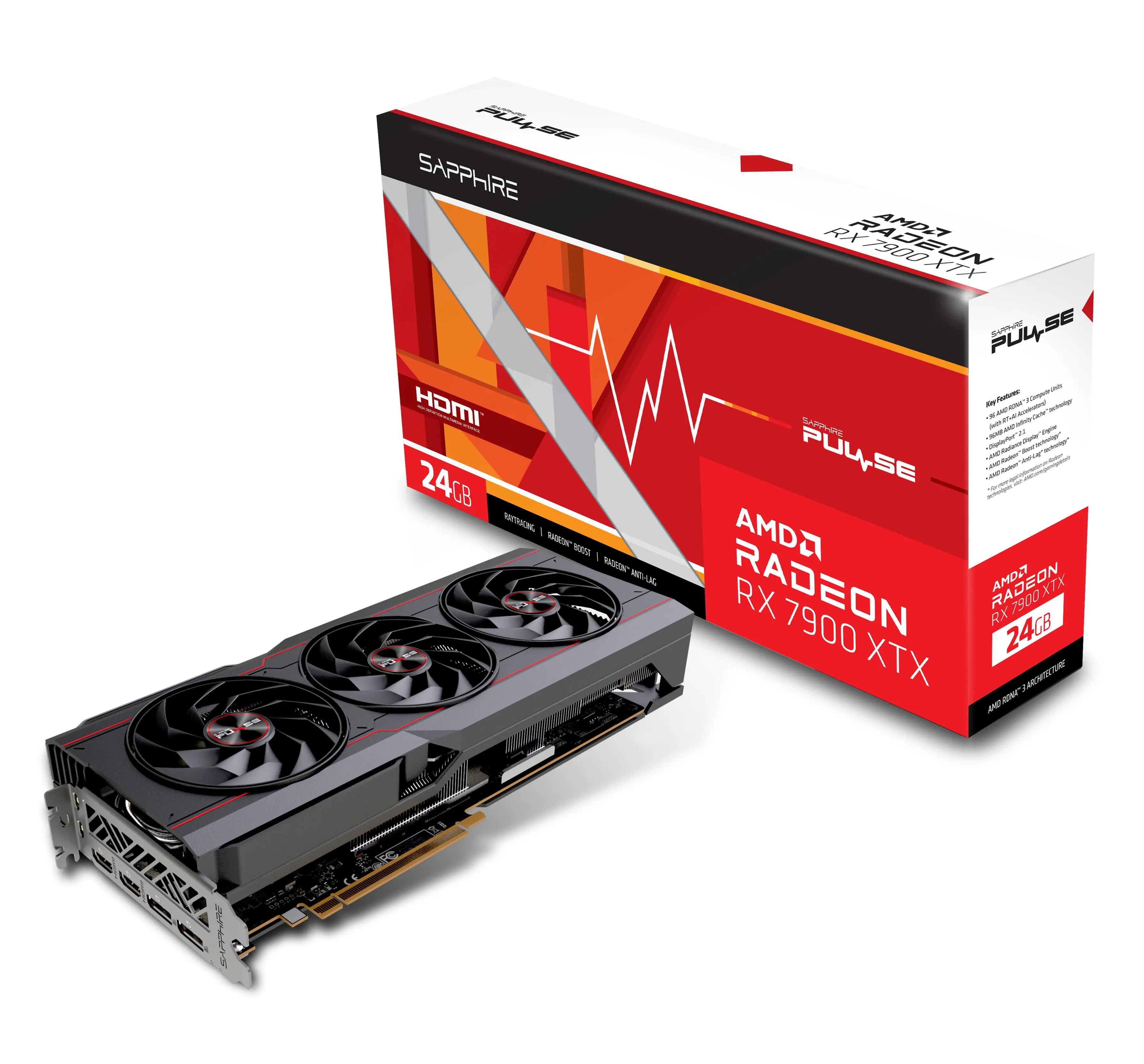 Karta graficzna Sapphire technology PULSE Radeon RX 7900 XTX 24GB GDDR6 384bit FSR