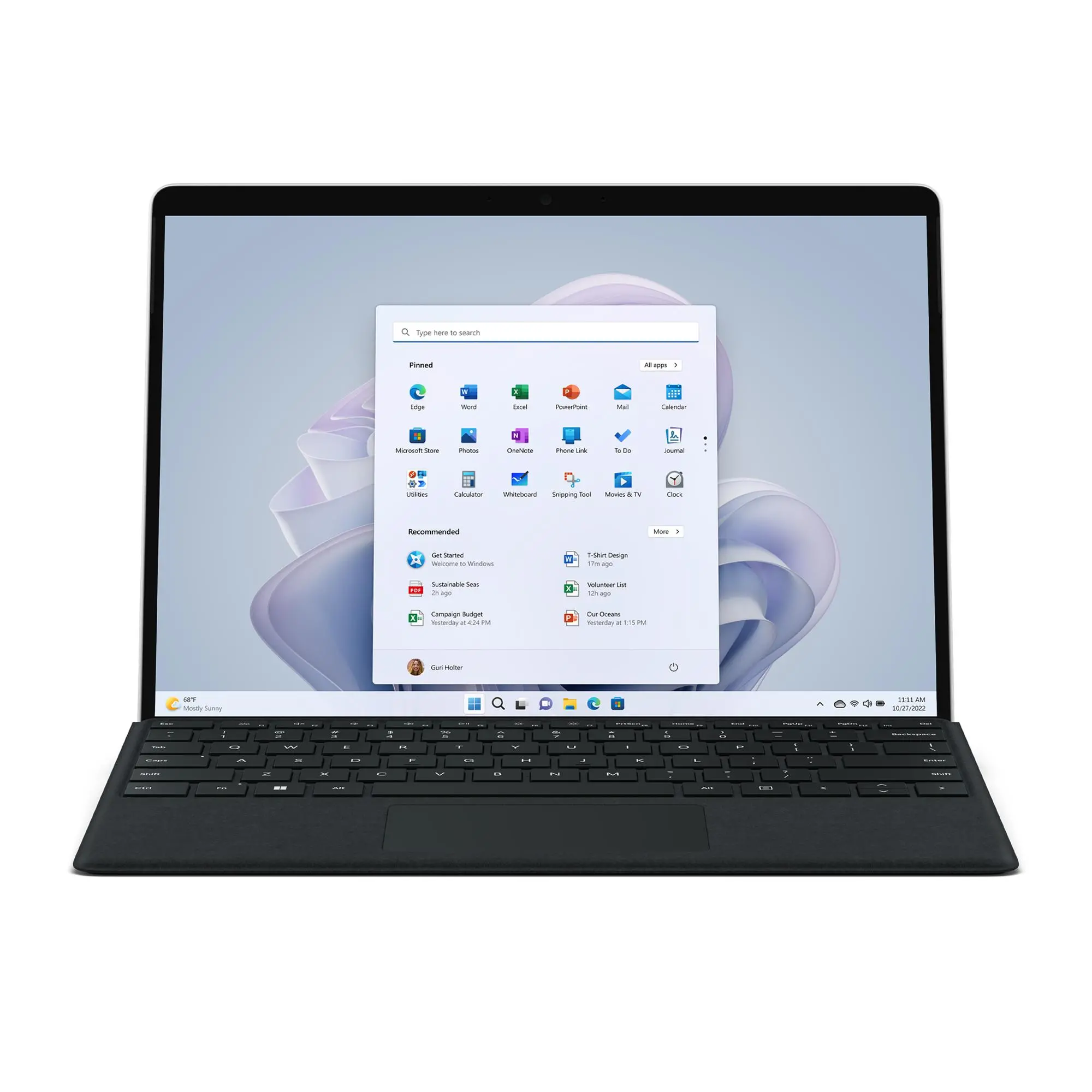 Laptop 2w1 Microsoft Surface Pro 9 13" i5-1235U 8GB RAM 256GB Dysk SSD Win11 Platynowy + klawiatura Czarny