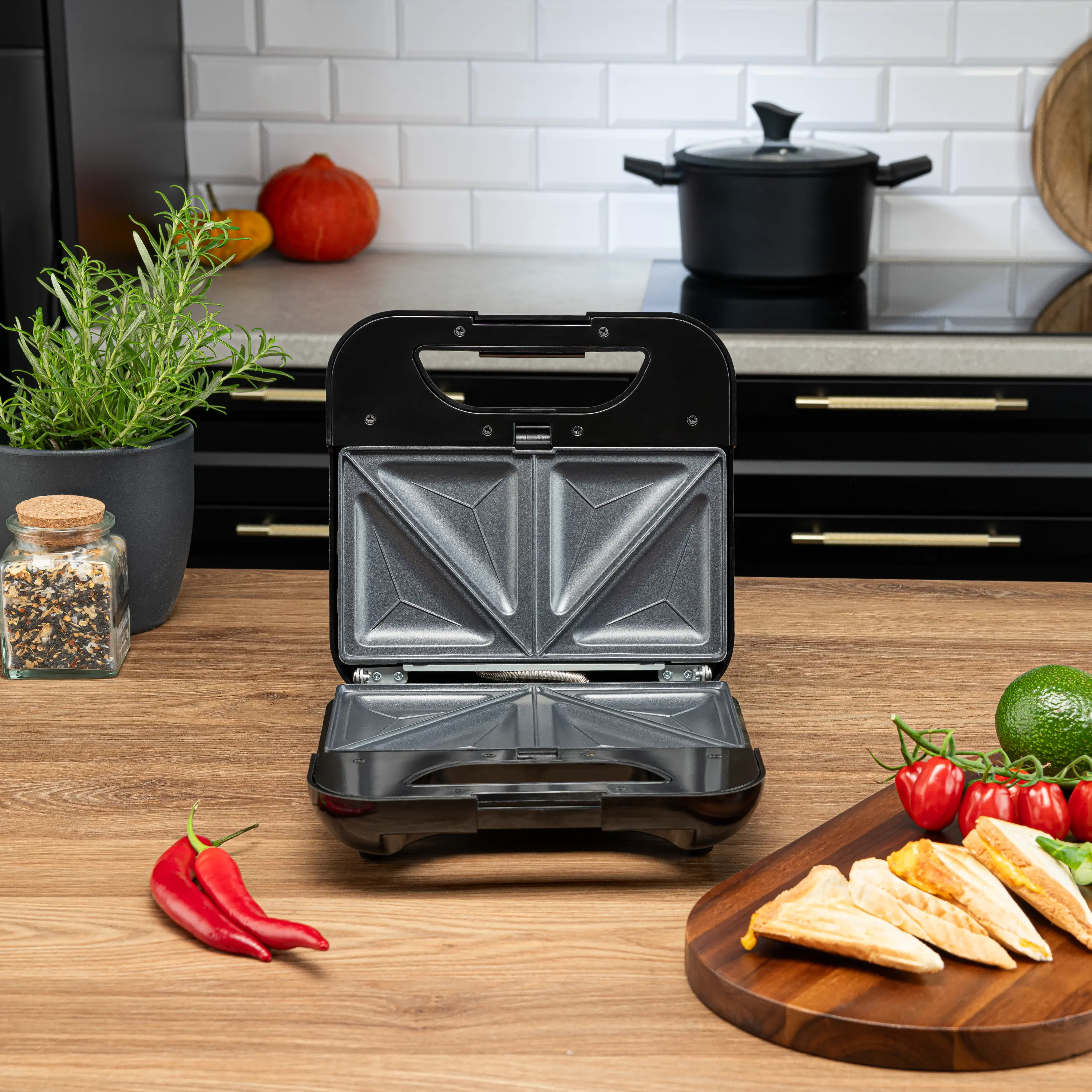 Opiekacz Raven ES010 3w1 Trójkąty Gofry Panini 800W