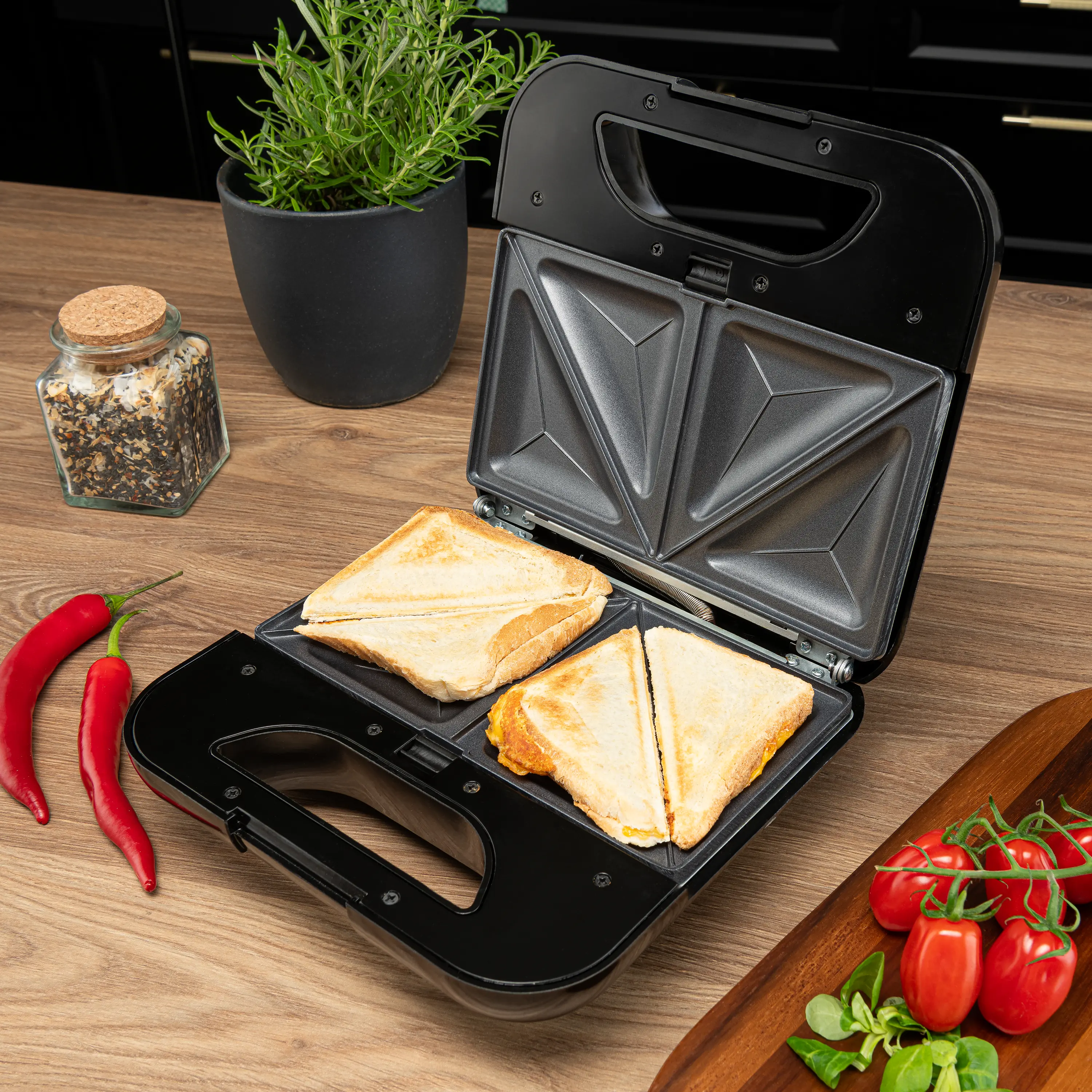 Opiekacz Raven ES010 3w1 Trójkąty Gofry Panini 800W