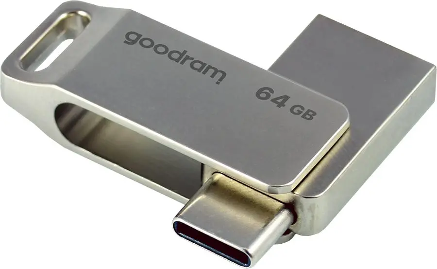PenDrive GoodRam ODA3 64GB USB 3.2 Typ C / USB 3.2 Srebrny