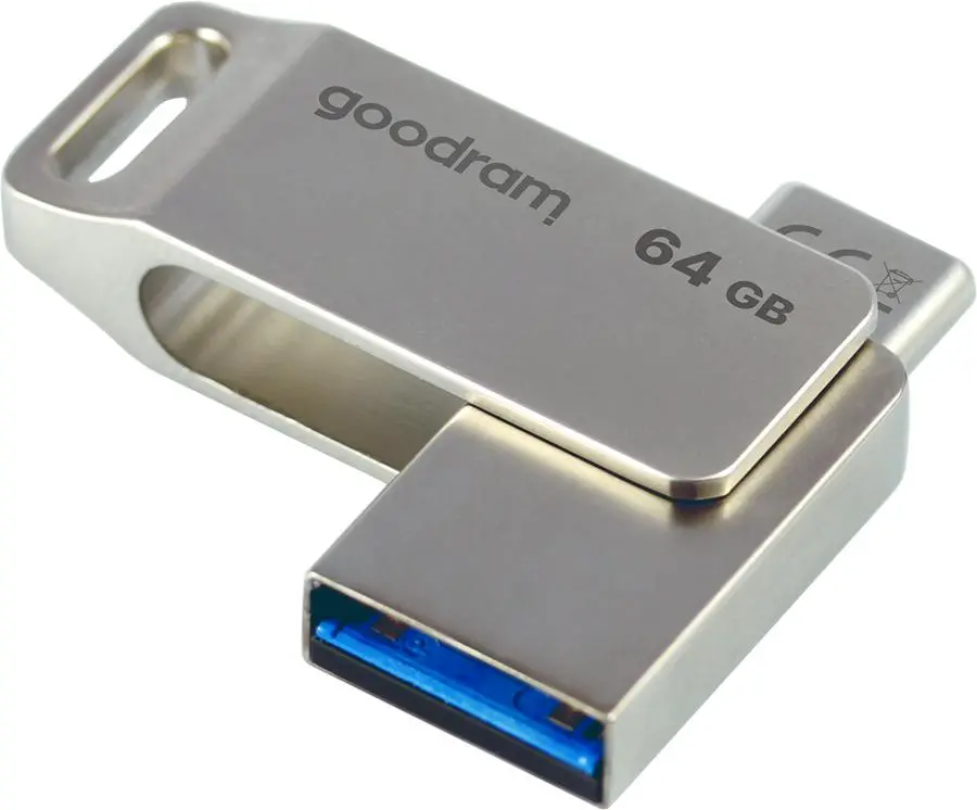 PenDrive GoodRam ODA3 64GB USB 3.2 Typ C / USB 3.2 Srebrny