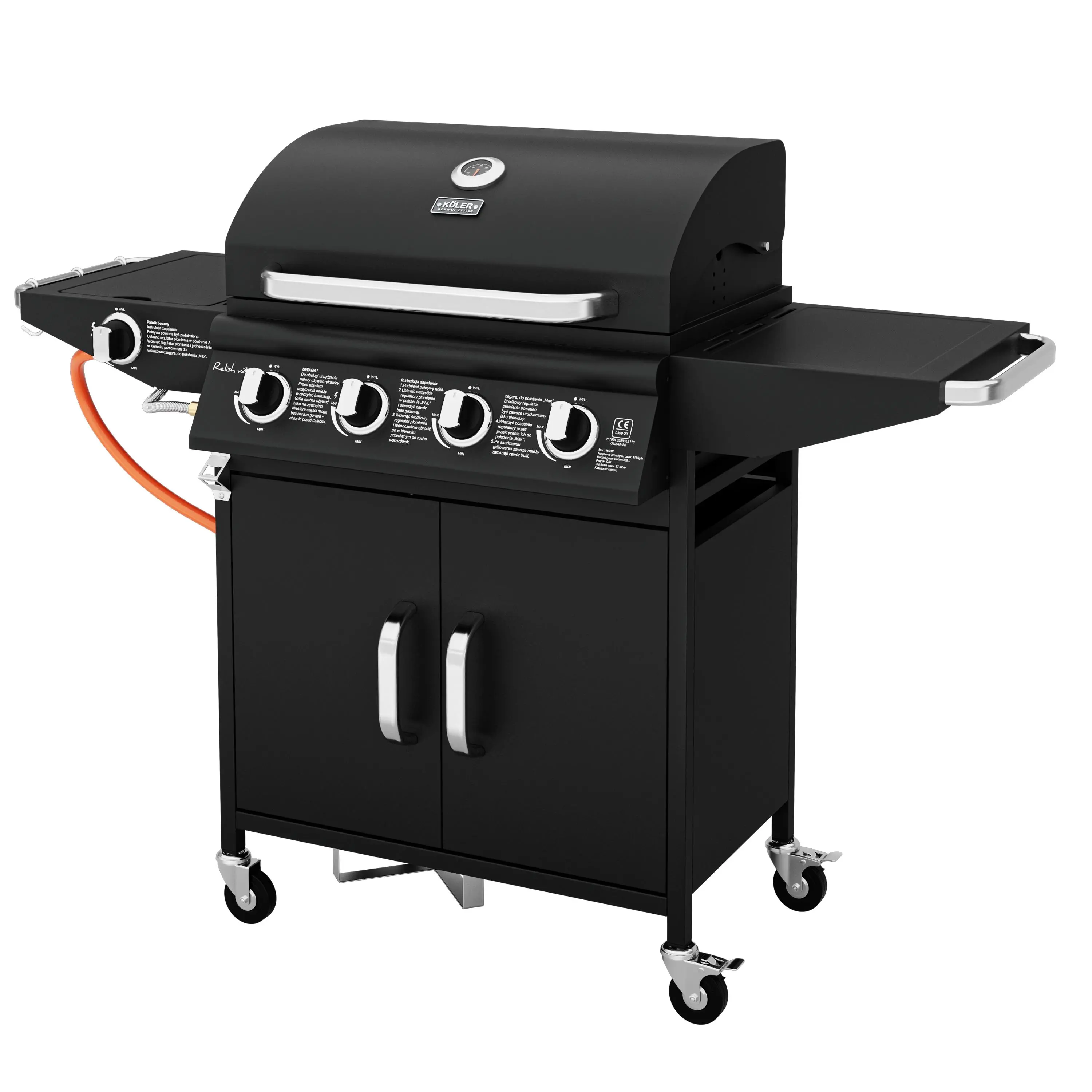 Grill gazowy Koler Relish v2 Czarny