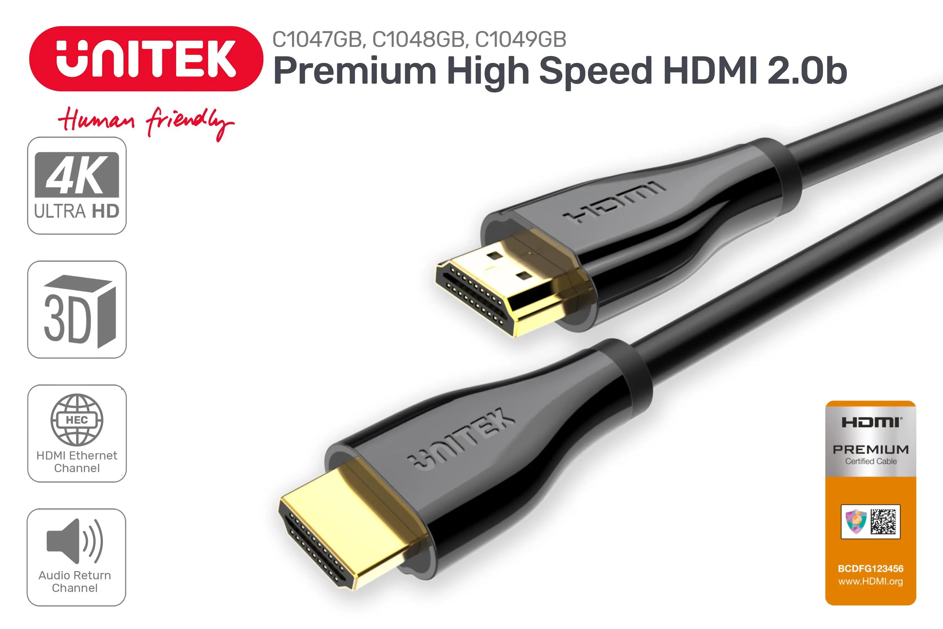 Kabel HDMI Unitek C1048GB 2m Czarny