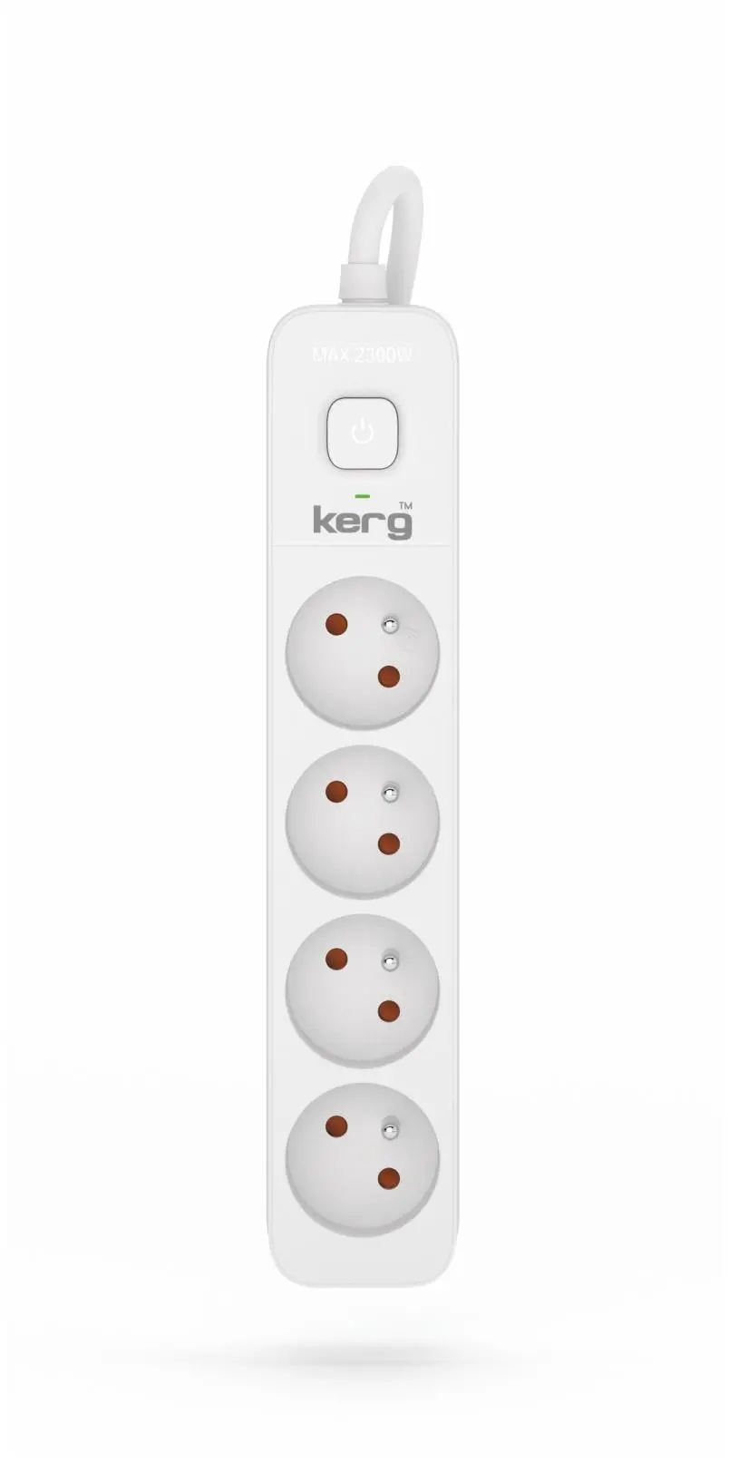 Przedłużacz Kerg M02391 4 gniazda 1,5m Biały