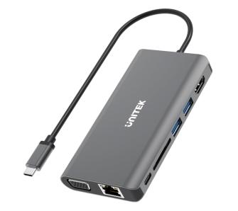 Hub USB Unitek D1019B USB-C 3.1 8w1 z Power Delivery 100W