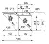 Ociekacz Franke Urban UBG 620-36-33 Granitowy Czarny mat