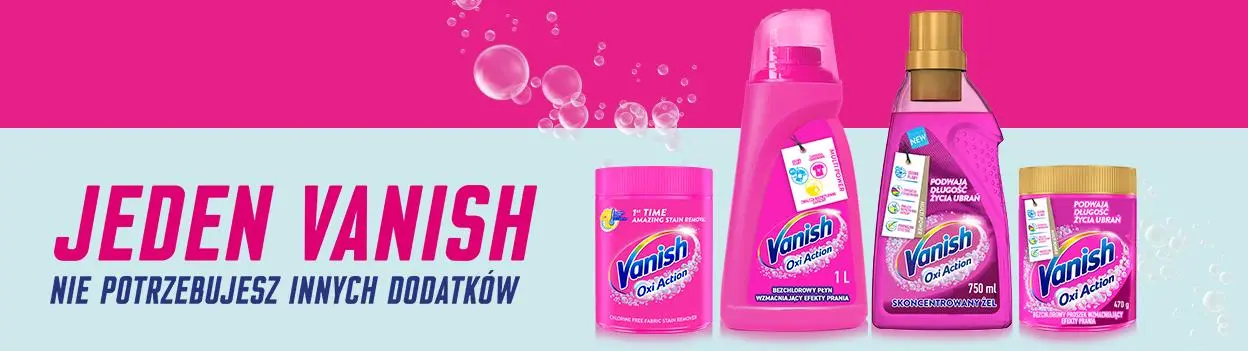 Odplamiacz Vanish Oxi Action White do białych tkanin 470g