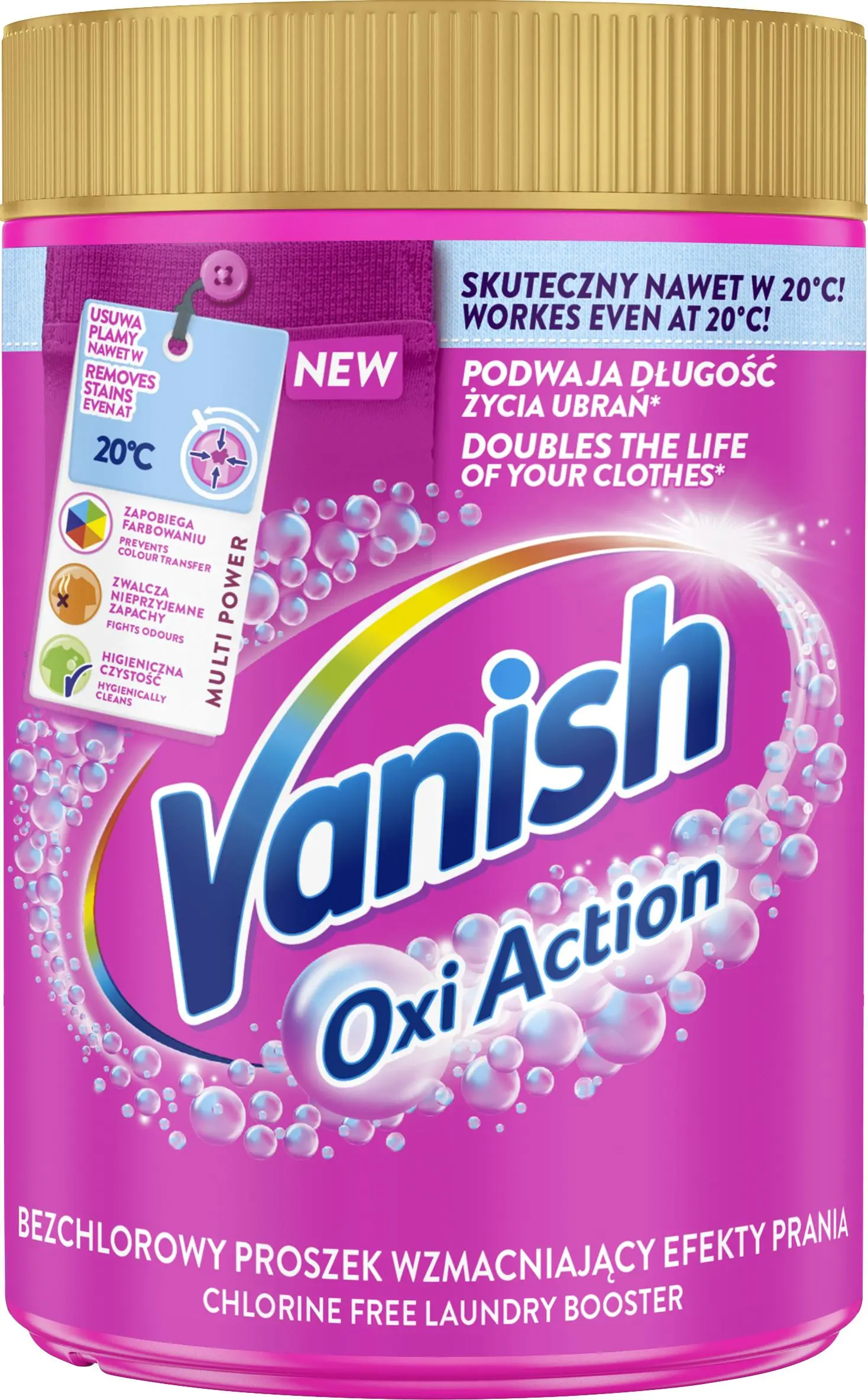 Odplamiacz Vanish Oxi Action White do białych tkanin 625g