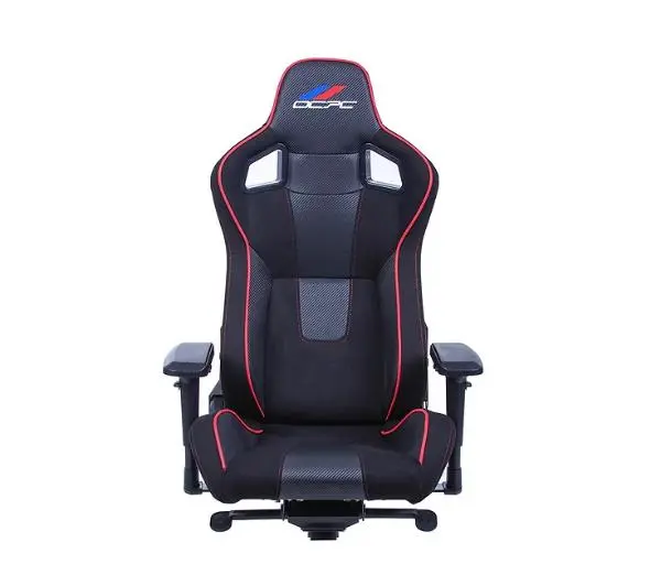 Крісло OCPC Gaming Fuoco Gamingowy do 150kg Skóra ECO Zamsz Czarno-czerwony