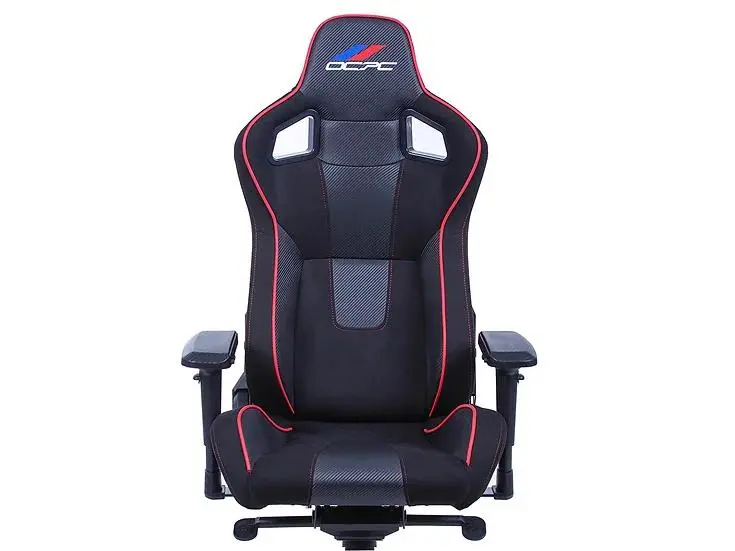 Fotel OCPC Gaming Fuoco Gamingowy do 150kg Skóra ECO Zamsz Czarno-czerwony