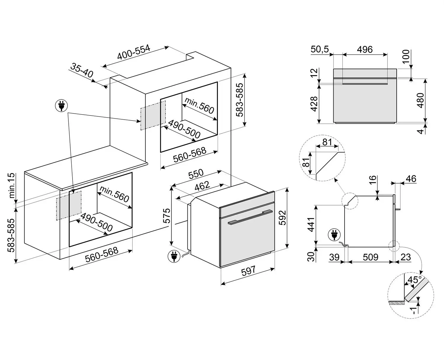Piekarnik elektryczny Smeg Linea SO6102TB3 Termoobieg AirFry Czarny