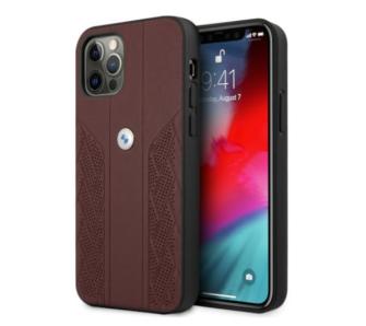 Etui BMW Leather Curve Perforate BMHCP12MRSPPR do iPhone 12 / 12 Pro