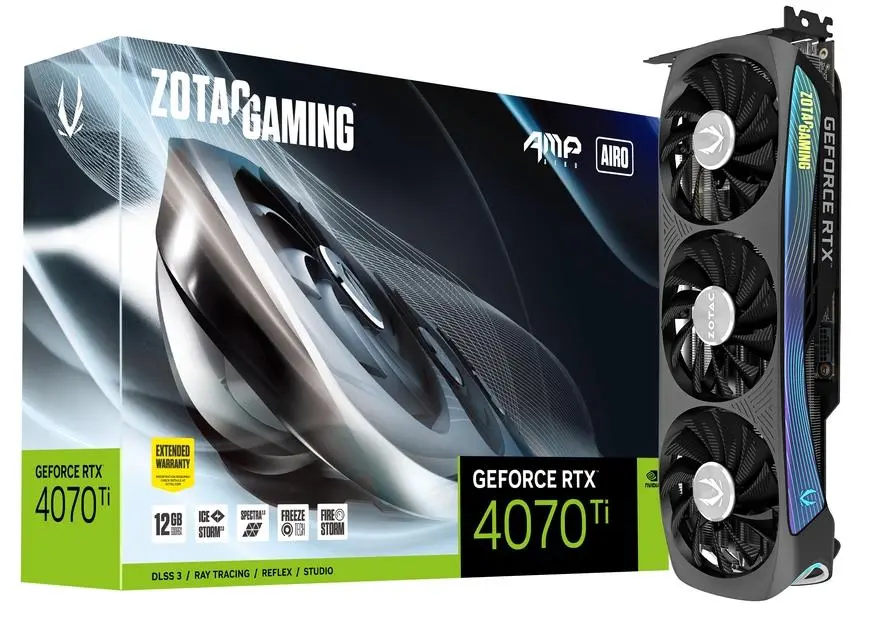Karta graficzna Zotac GeForce RTX 4070 Ti AMP AIRO 12GB GDDR6X 192bit DLSS 3
