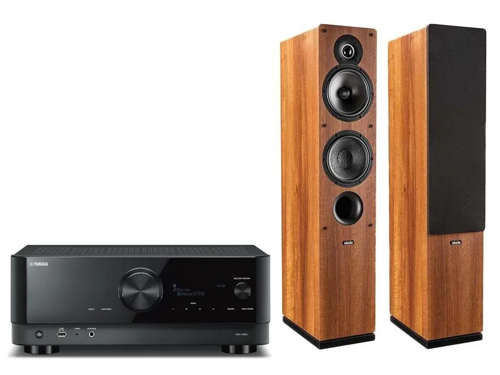 Yamaha MusicCast RX-V6A Czarny, Indiana Line Tesi 561 Orzech