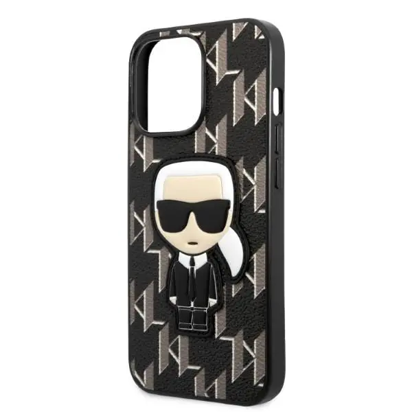 Etui Karl Lagerfeld Monogram Ikonik Patch KLHCP13LPMNIKBK do iPhone 13 Pro / 13