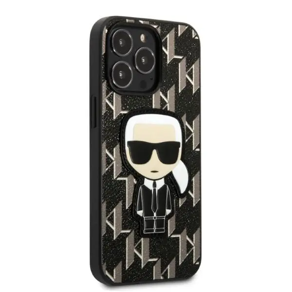 Etui Karl Lagerfeld Monogram Ikonik Patch KLHCP13LPMNIKBK do iPhone 13 Pro / 13