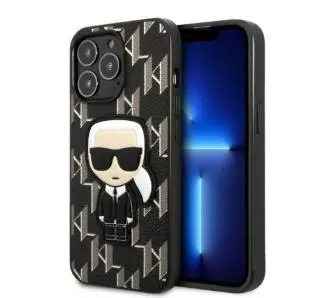 Etui Karl Lagerfeld Monogram Ikonik Patch KLHCP13LPMNIKBK do iPhone 13 Pro / 13