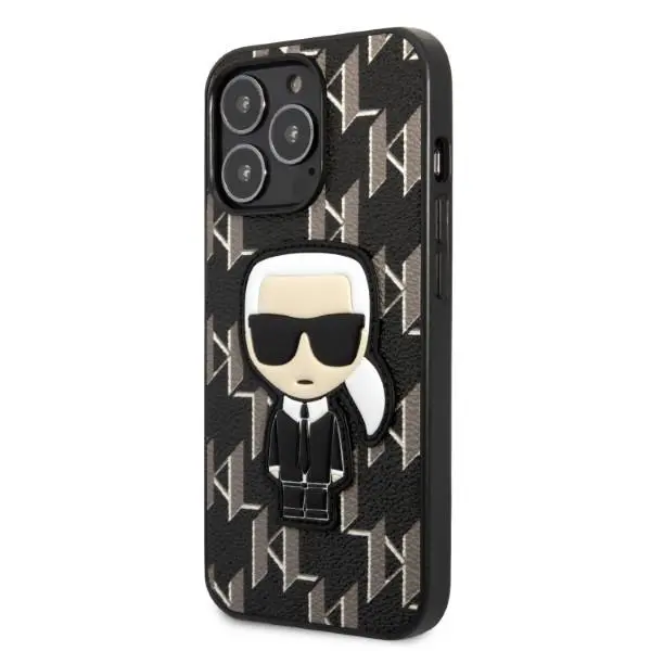 Etui Karl Lagerfeld Monogram Ikonik Patch KLHCP13LPMNIKBK do iPhone 13 Pro / 13