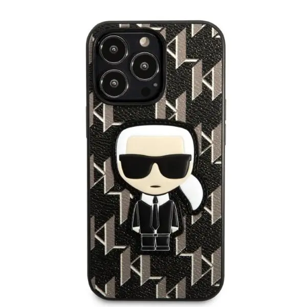 Etui Karl Lagerfeld Monogram Ikonik Patch KLHCP13LPMNIKBK do iPhone 13 Pro / 13