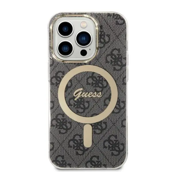 Zestaw Guess GUBPP14LH4EACSK ładowarka indukcyjna + etui 4G Print MagSafe do iPhone 14 Pro