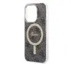 Zestaw Guess GUBPP14LH4EACSK ładowarka indukcyjna + etui 4G Print MagSafe do iPhone 14 Pro