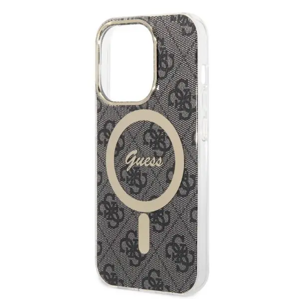 Zestaw Guess GUBPP14LH4EACSK ładowarka indukcyjna + etui 4G Print MagSafe do iPhone 14 Pro