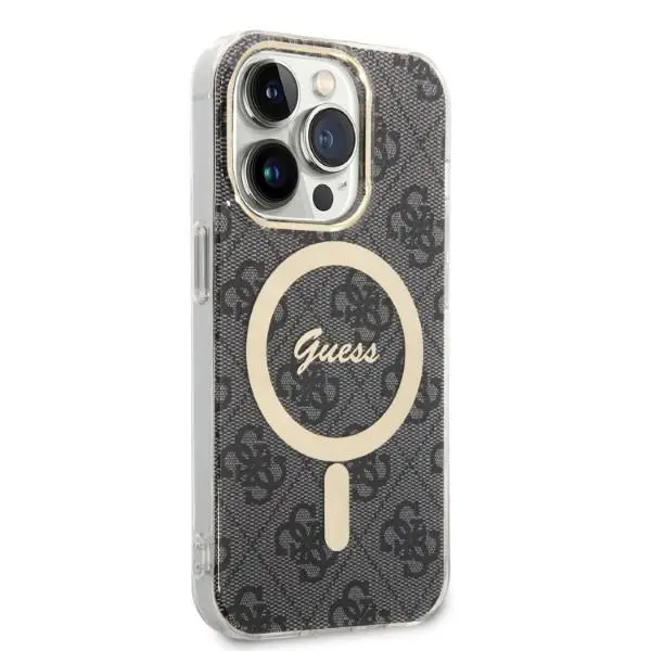 Zestaw Guess GUBPP14LH4EACSK ładowarka indukcyjna + etui 4G Print MagSafe do iPhone 14 Pro