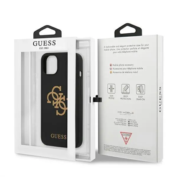 Etui Guess Silicone 4G Logo GUHCP13SLS4GGBK do iPhone 13 mini