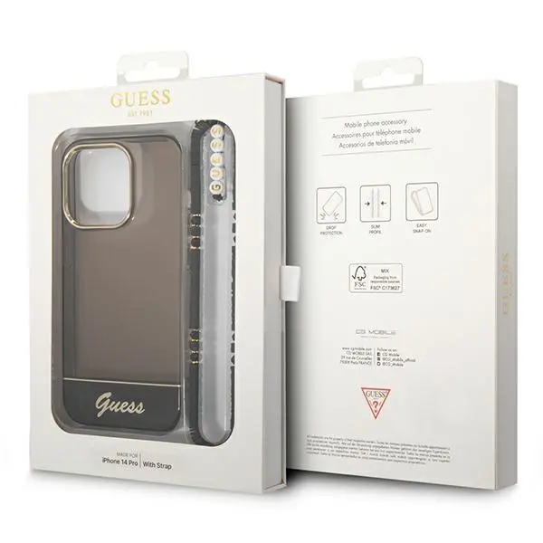 Etui Guess Translucent Pearl Strap GUHCP14XHGCOHK do iPhone 14 Pro Max
