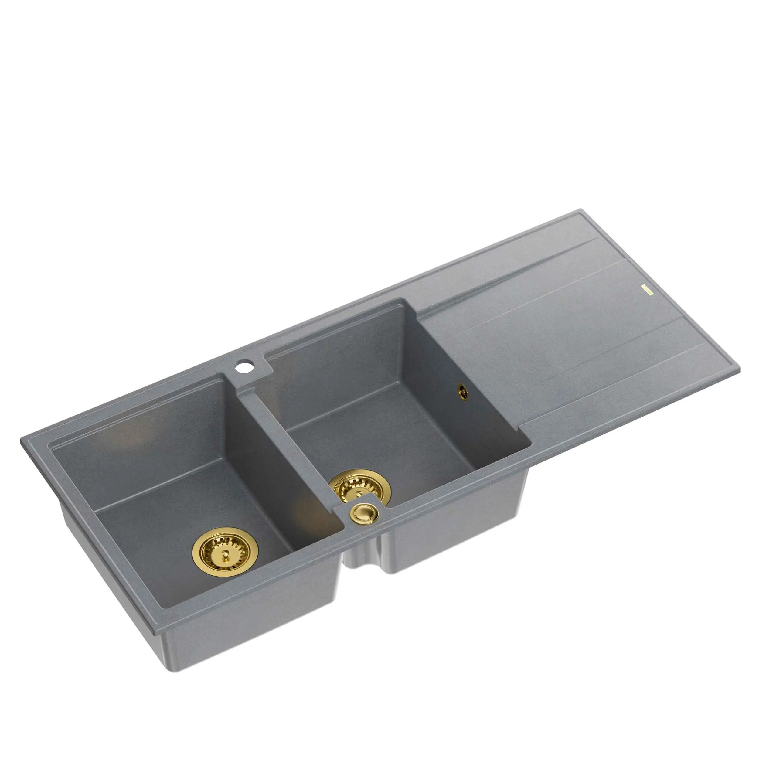 Zlewozmywak Quadron HQE11650U5_PVDG1 P2O Evan 121 Granitowy Szary/Złoty
