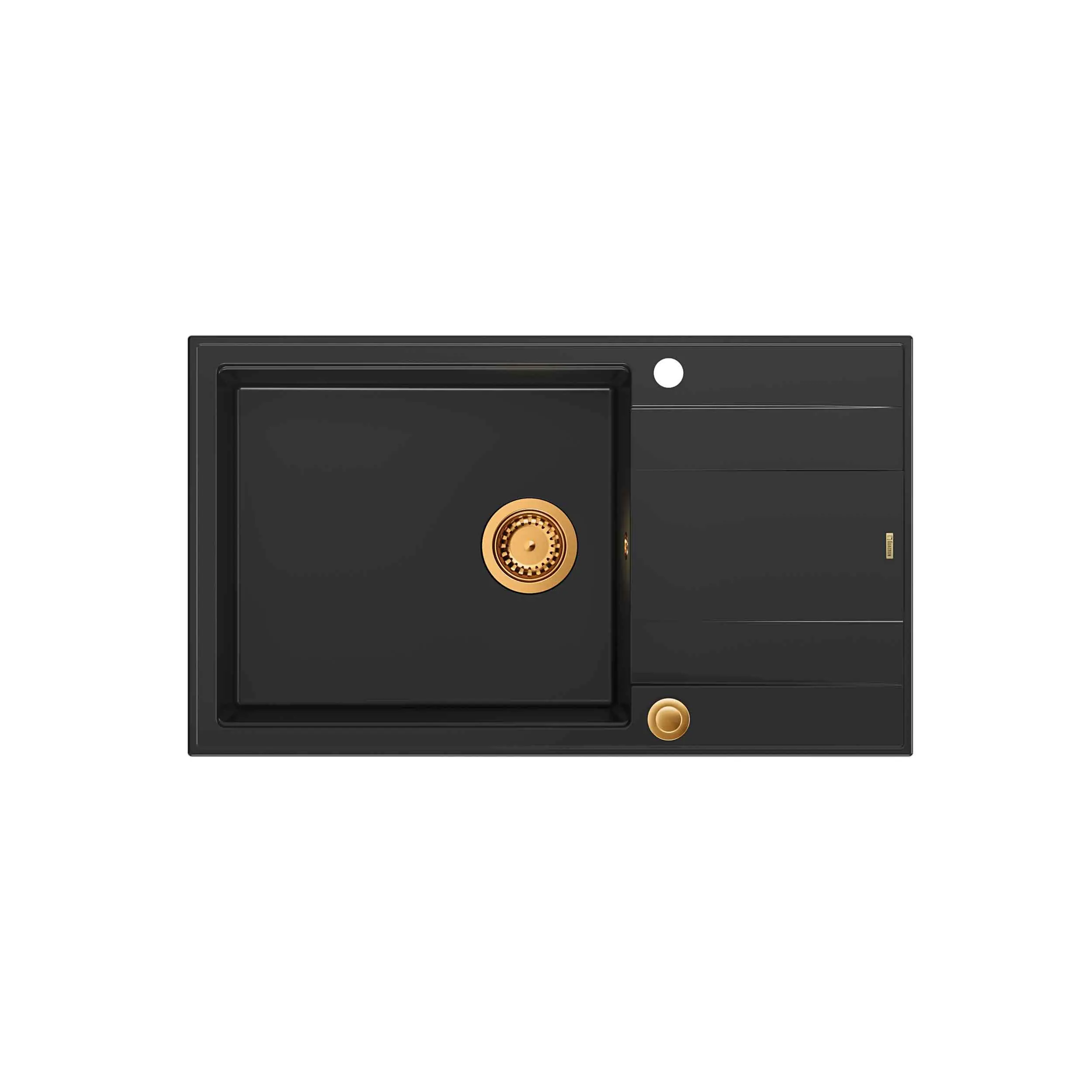 Quadron HCQE58650U7_PVDC1 P2O Evan 136 XL Granitowy Czarny mat/Miedziany