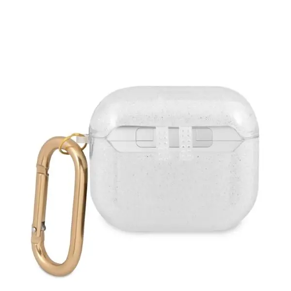 Etui na słuchawki Guess Glitter Collection do AirPods 3 Przezroczysty