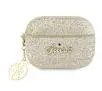 Etui na słuchawki Guess Glitter Flake 4G Charm GUAP2GLGSHD do AirPods Pro 2 Złoty