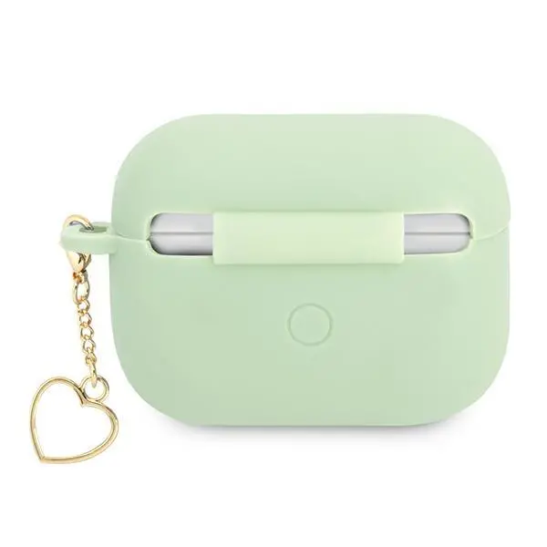 Etui na słuchawki Guess Silicone Charm Heart Collection do AirPods Pro Zielony