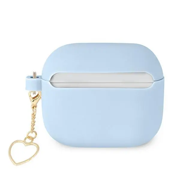 Etui na słuchawki Guess Silicone Charm Heart Collection do AirPods 3 Niebieski