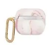 Etui na słuchawki Guess Marble Collection do AirPods 3 Różowy