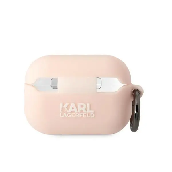 Etui na słuchawki Karl Lagerfeld Silicone Karl Head 3D KLAP2RUNIKP do AirPods Pro 2 Różowy