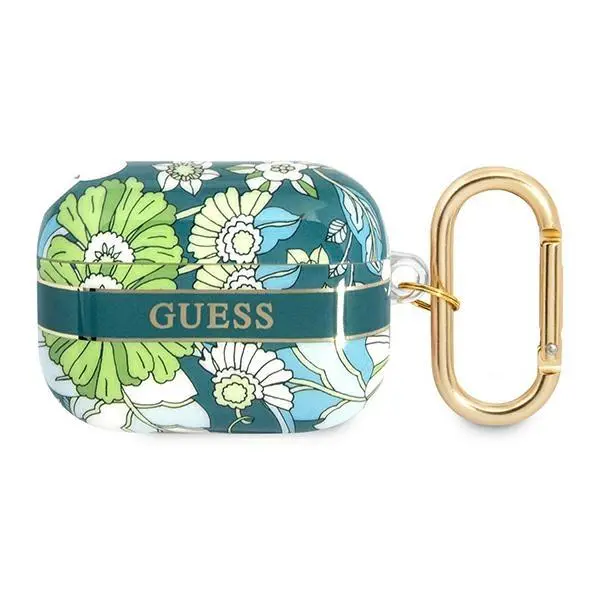 Etui na słuchawki Guess Flower Strap Collection do AirPods Pro Niebieski