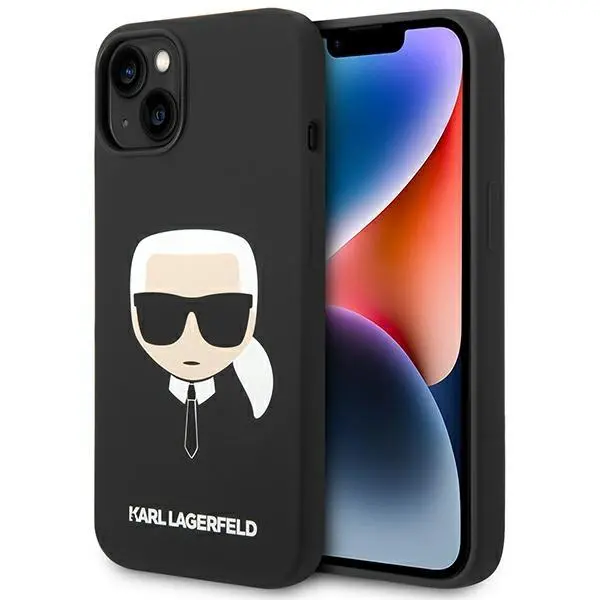 Etui Karl Lagerfeld Silicone Karl`s Head KLHCP14MSLKHBK do iPhone 14 Plus