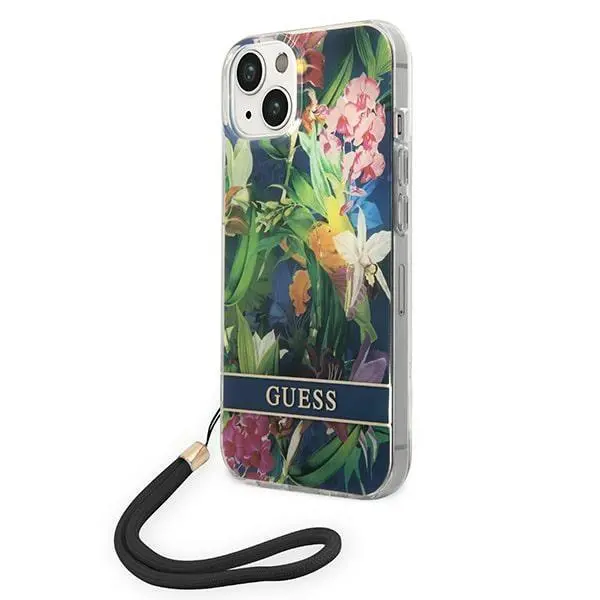 Etui Guess Flower Strap GUOHCP14SHFLSB do iPhone 14