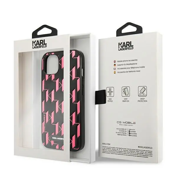 Etui Karl Lagerfeld Monogram Plaque KLHCP13SMNMP1P do iPhone 13 mini