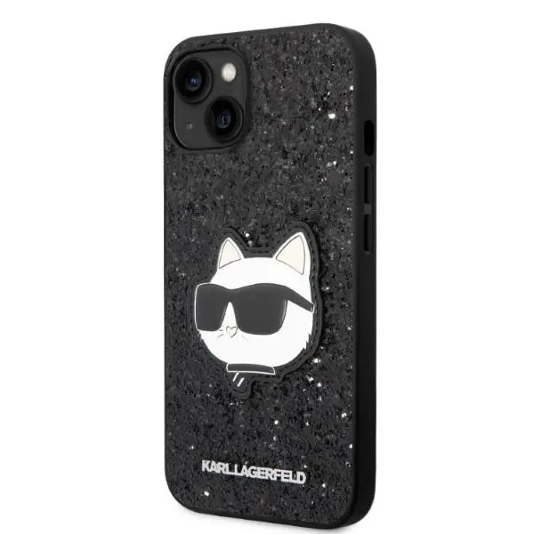 Etui Karl Lagerfeld Glitter Choupette Patch KLHCP14MG2CPK do iPhone 14 Plus