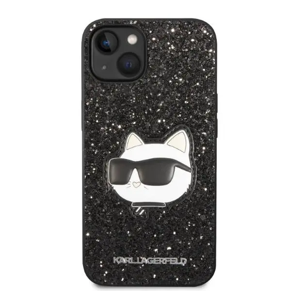 Etui Karl Lagerfeld Glitter Choupette Patch KLHCP14MG2CPK do iPhone 14 Plus