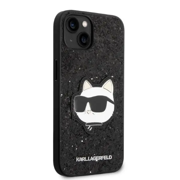 Etui Karl Lagerfeld Glitter Choupette Patch KLHCP14MG2CPK do iPhone 14 Plus