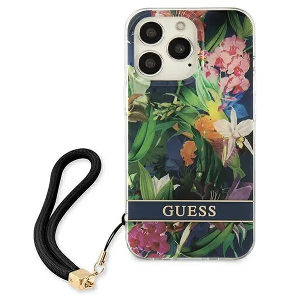 Etui Guess Flower Strap GUHCP13XHFLSB do iPhone 13 Pro Max