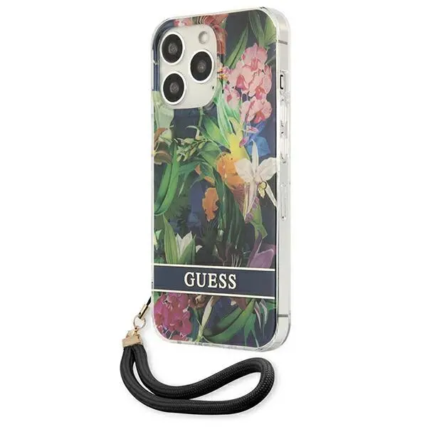 Etui Guess Flower Strap GUHCP13XHFLSB do iPhone 13 Pro Max
