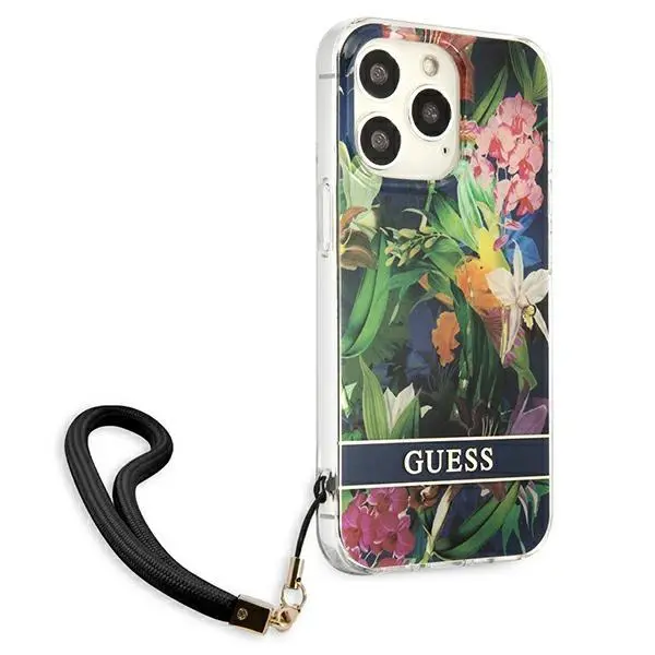 Etui Guess Flower Strap GUHCP13XHFLSB do iPhone 13 Pro Max