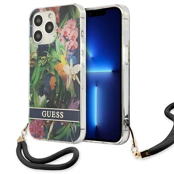 Etui Guess Flower Strap GUHCP13XHFLSB do iPhone 13 Pro Max