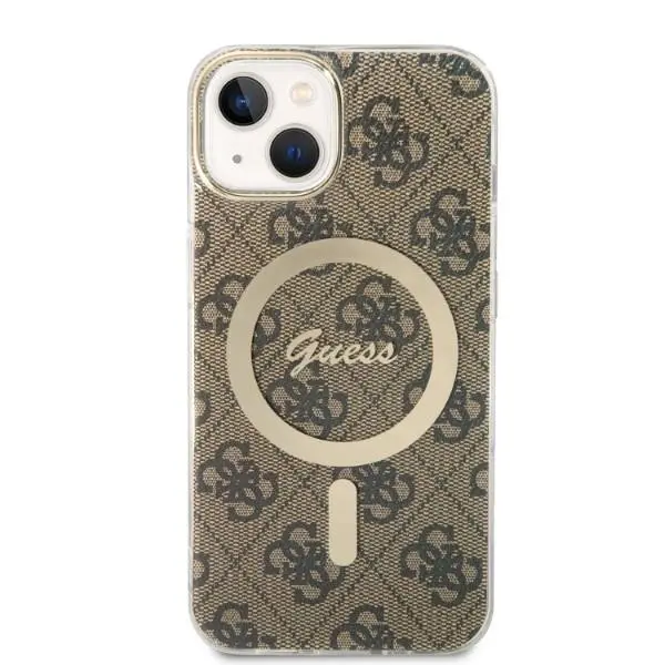 Zestaw Guess GUBPP14MH4EACSW ładowarka indukcyjna + etui 4G Print MagSafe do iPhone 14 Plus